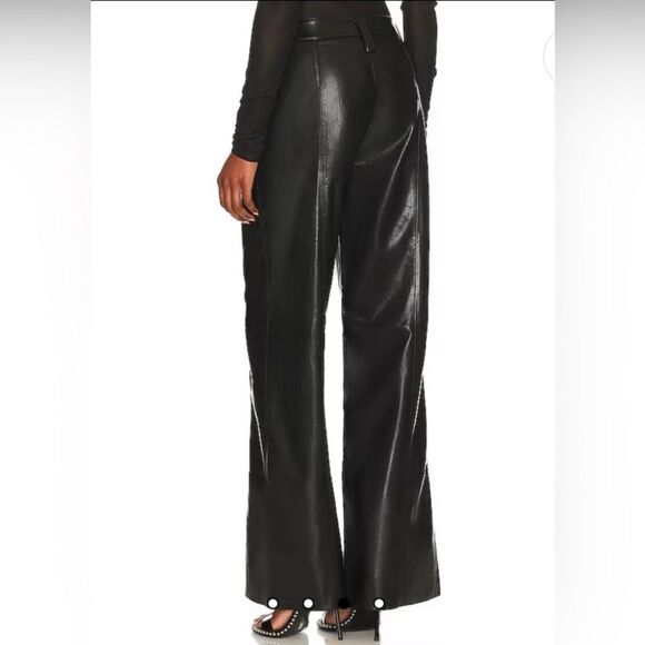 Revolve 7 For All Mankind Vegan Leather Easy Trousers - Picture 2 of 14